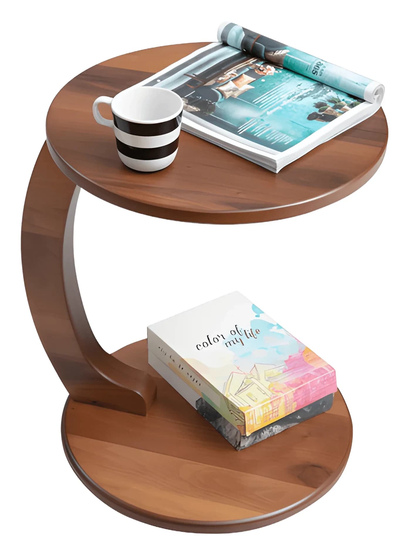 C Side Table — in walnut