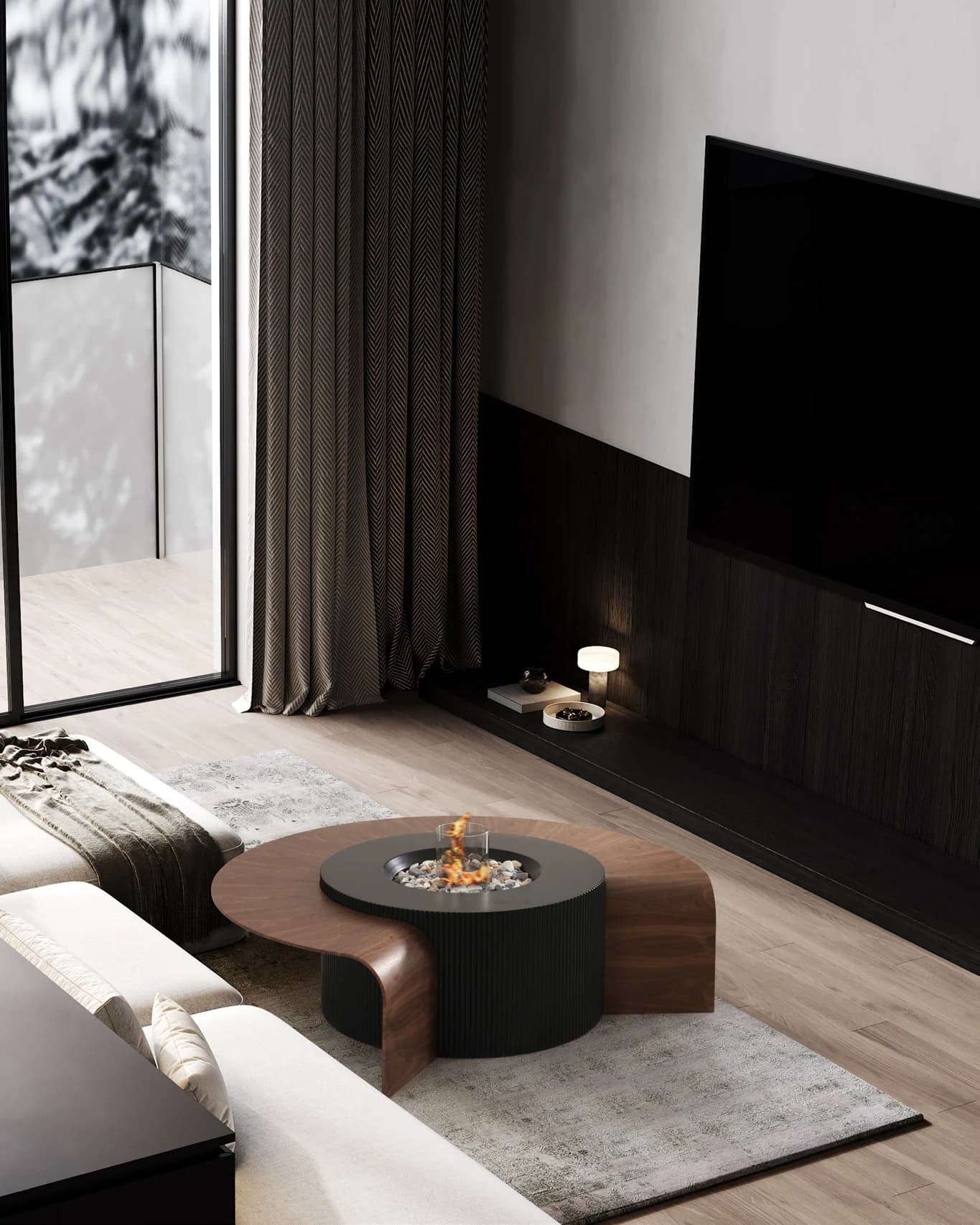 Calista Coffee Table — in a styled living room