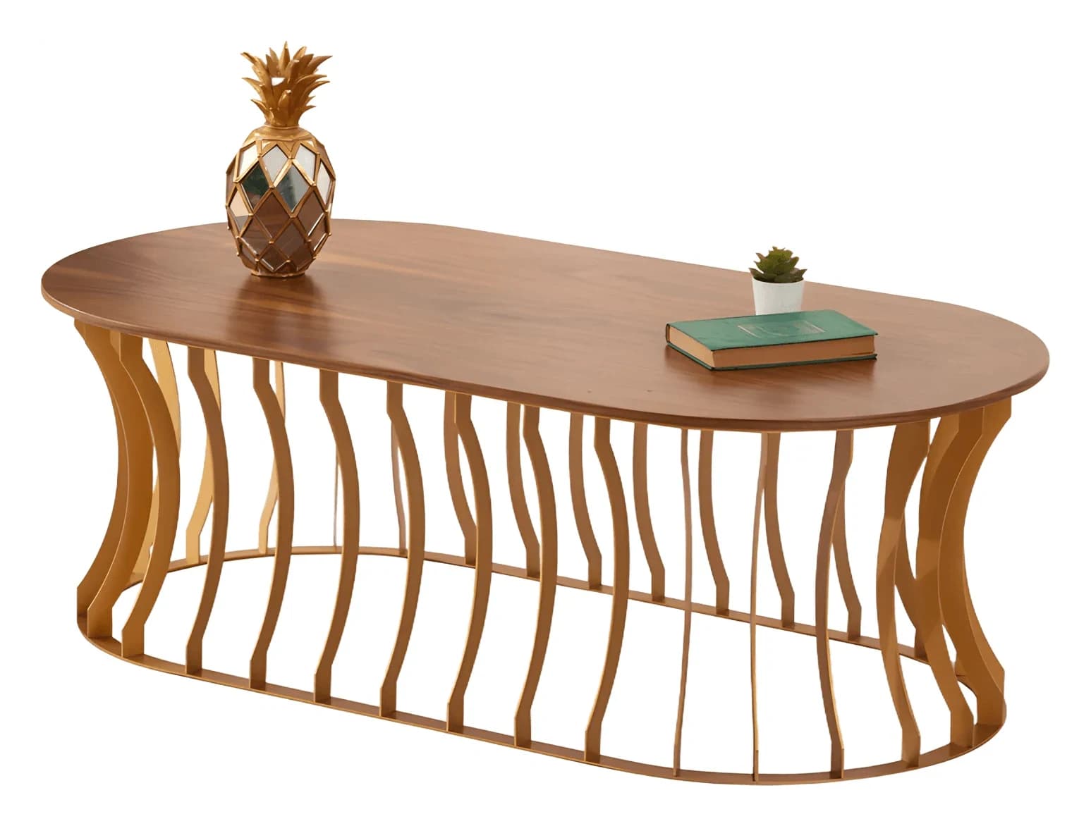 Carmen Coffee Table — in brass