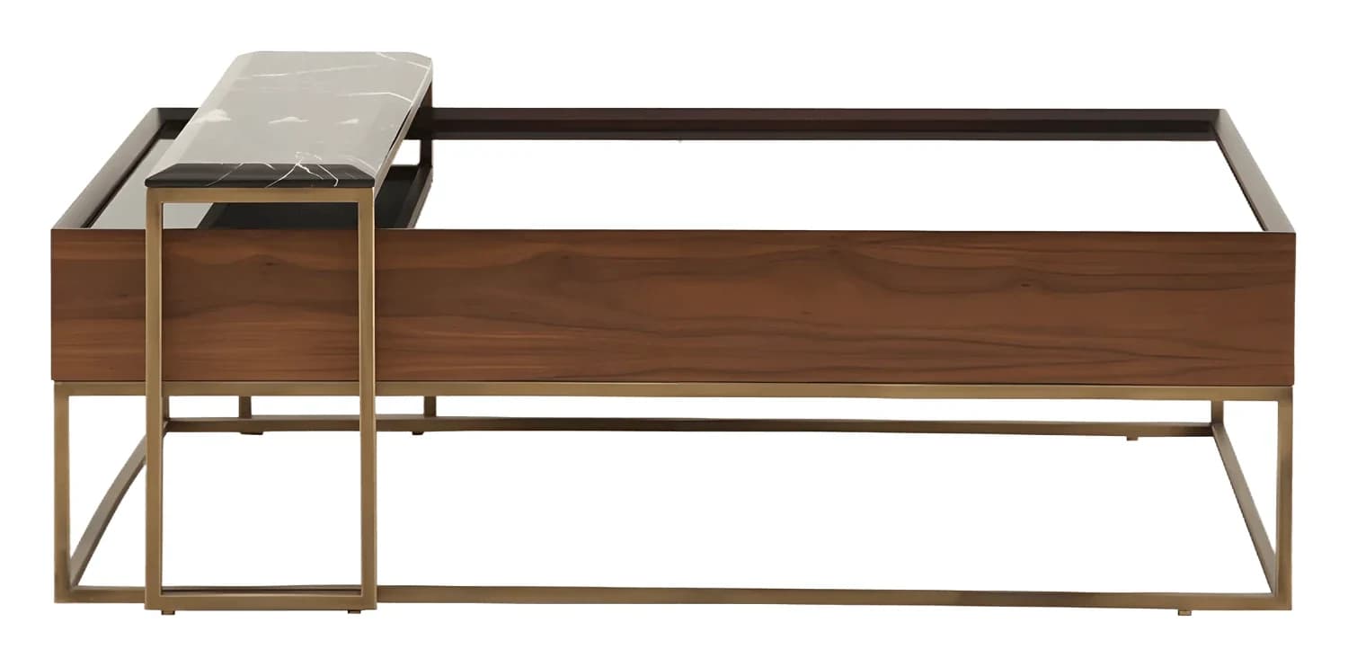 Crown Coffee Table — in brass