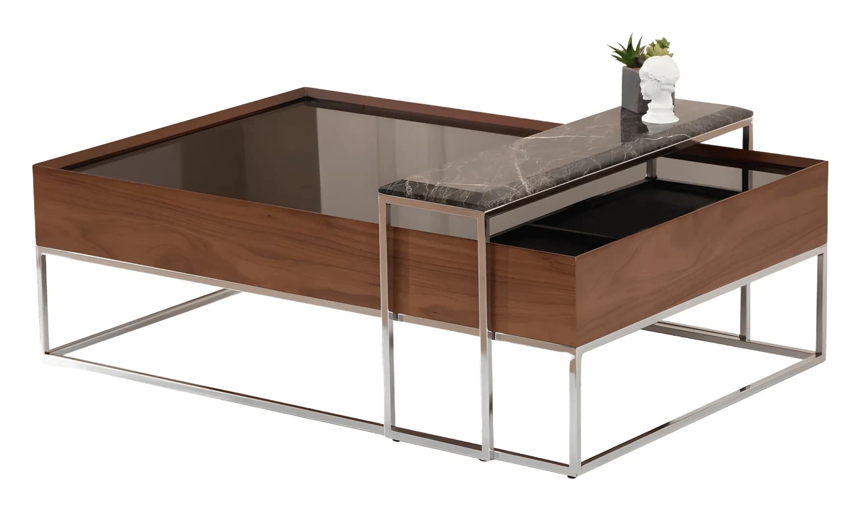 Crown Coffee Table — in walnut