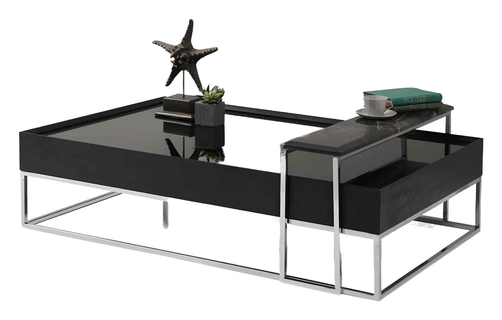 Crown Coffee Table — in black