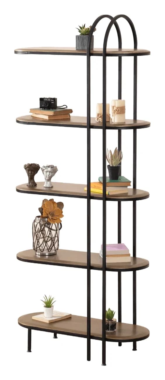 Lola Bookcase — in black&brass