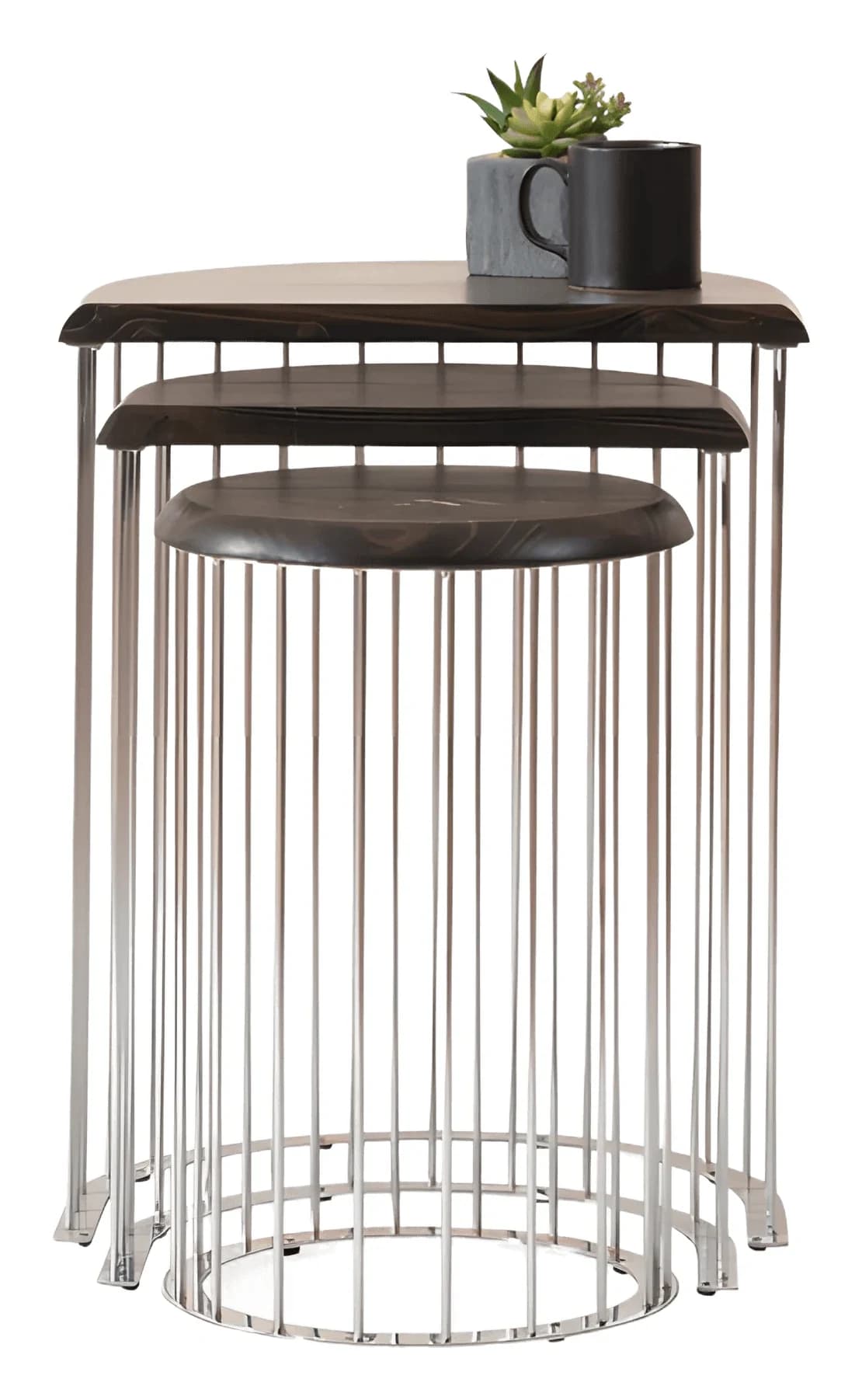 Nova Nesting Tables — in krom