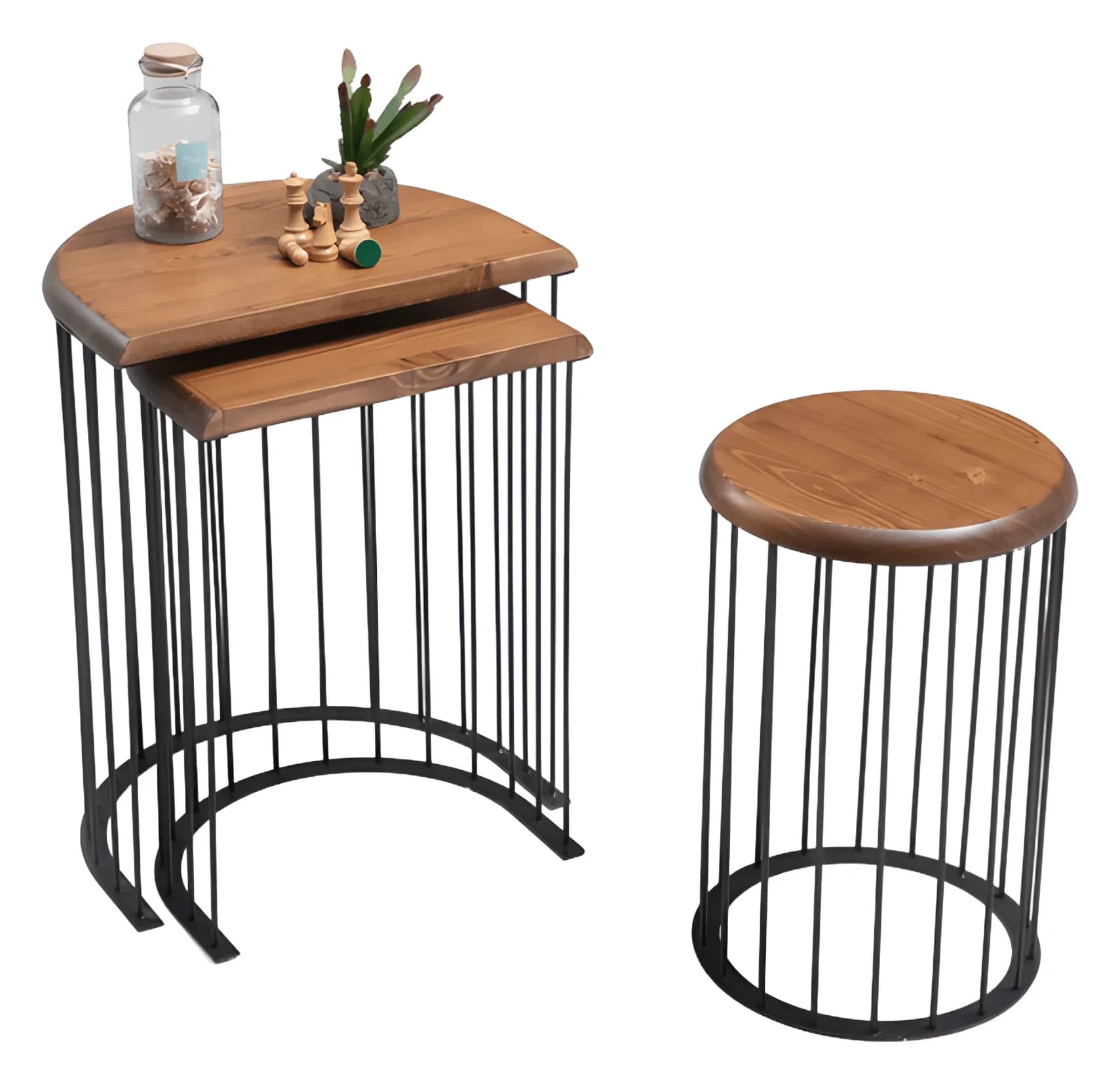 Nova Nesting Tables — in black-walnut