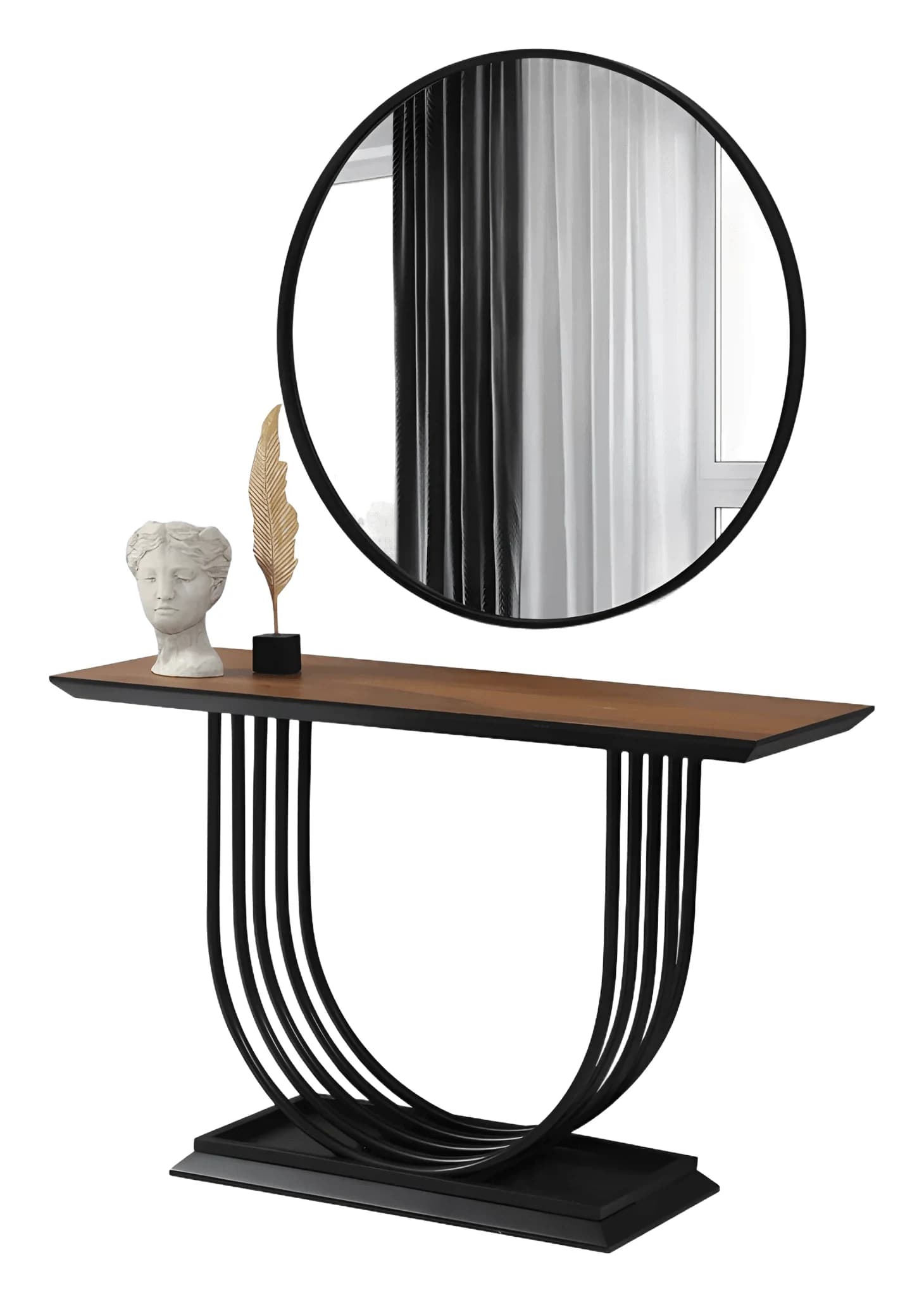 Panula Console — in walnut&black