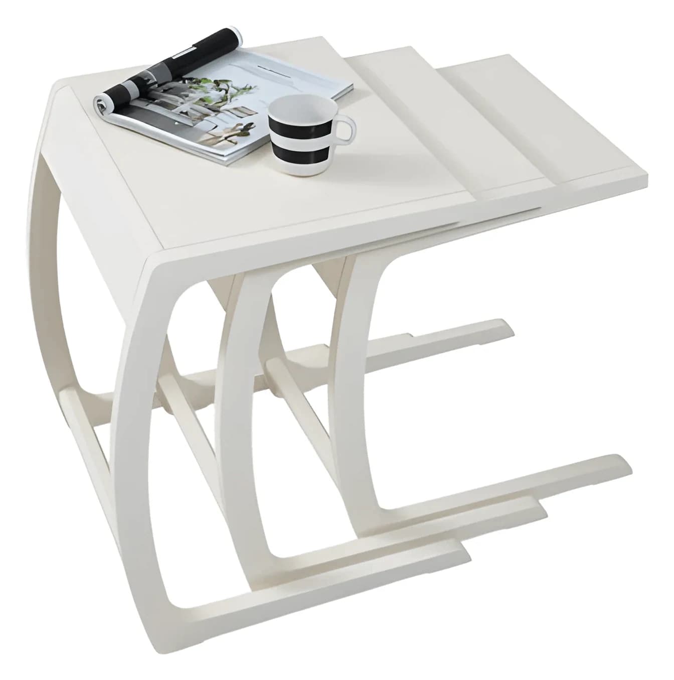 Prada Nesting Tables — in ecru