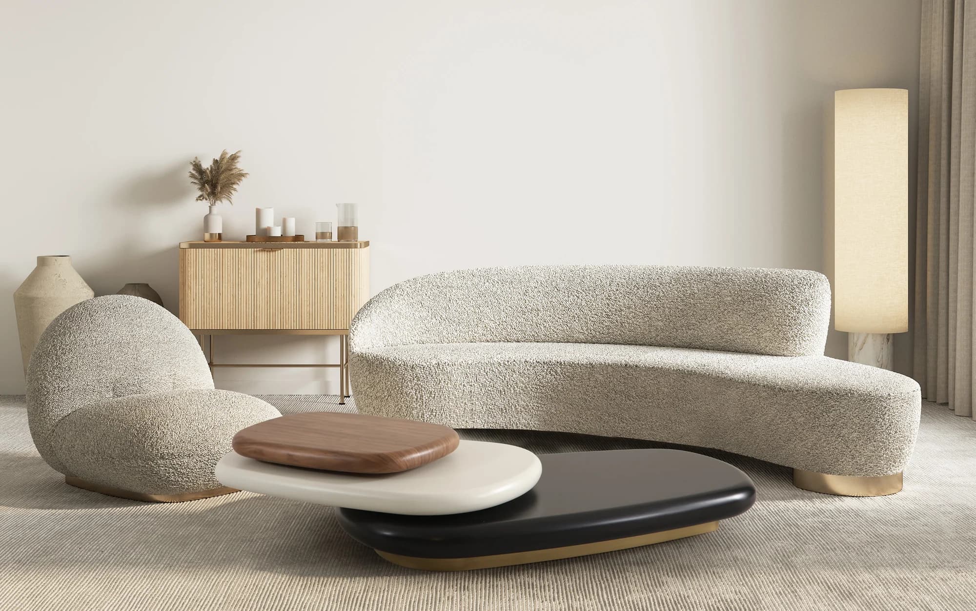 Scarlet Coffee Table — in a styled living room