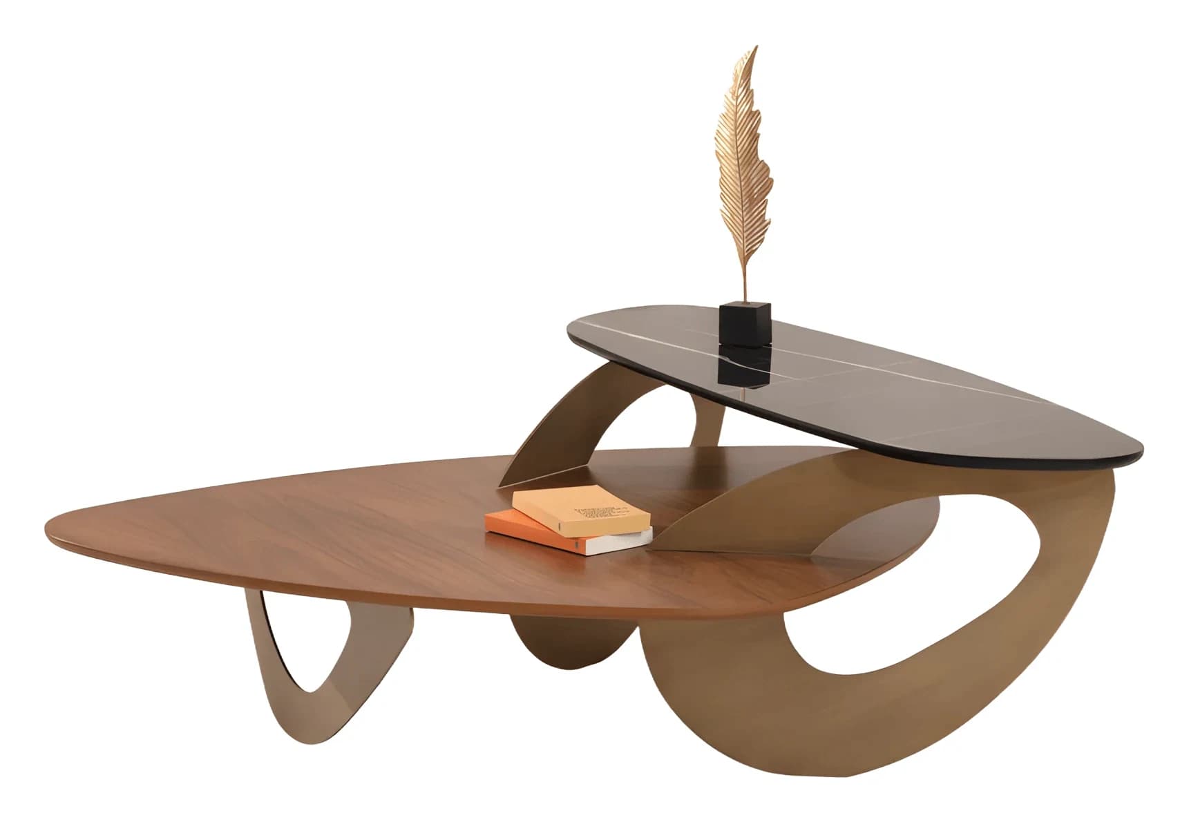 Solid Coffee Table — in brass