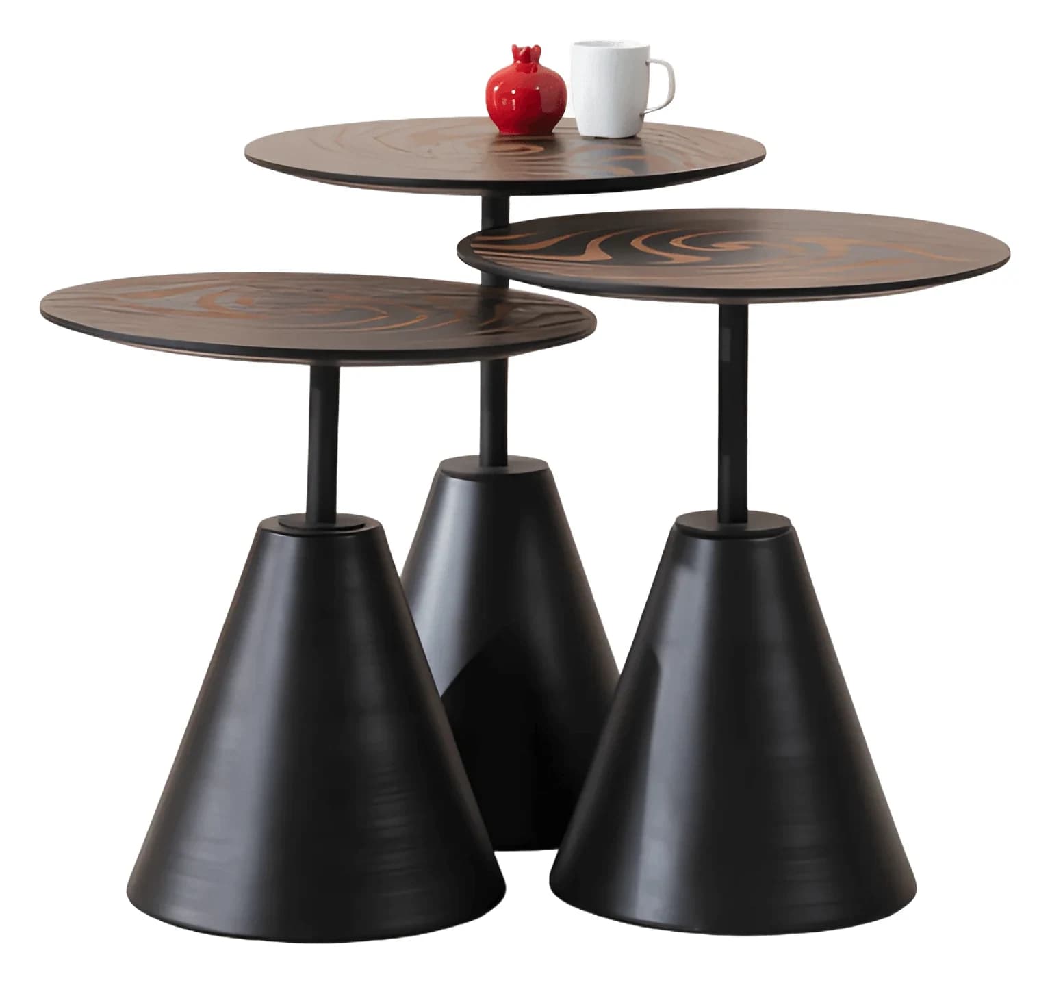 Touch Nesting Tables — in black conical