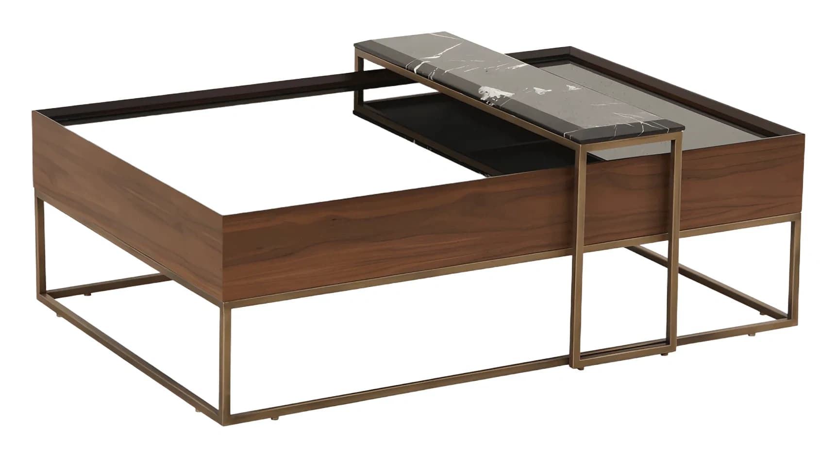 Crown Coffee Table — in brass