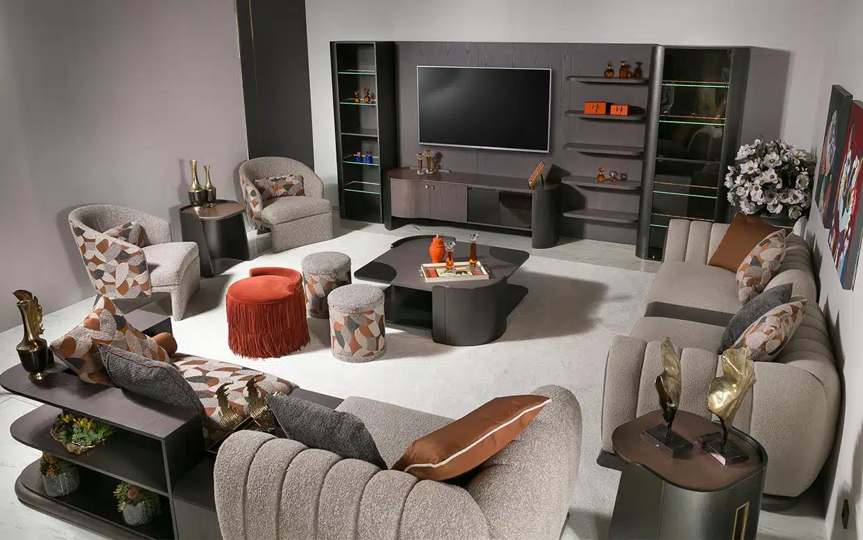 ard castana luxury sofa set 1 | Özbay Furniture