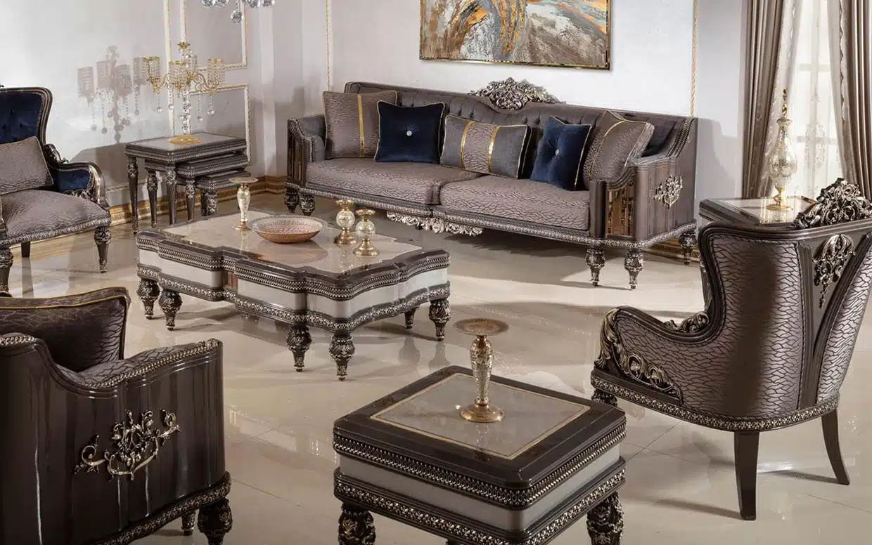 hk vanessa classic sofa set 1 | Özbay Furniture