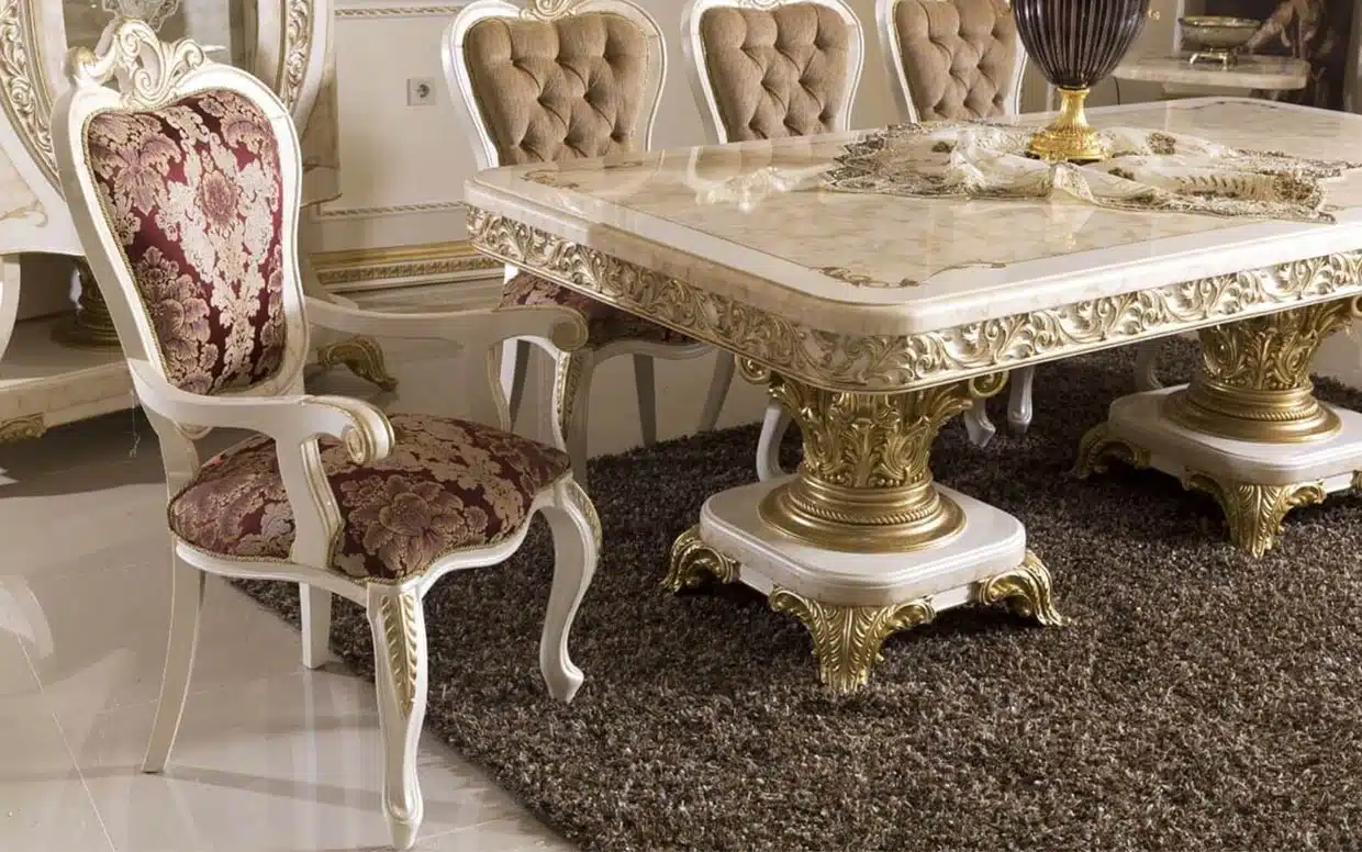 hk yakut classic diningroom set cream 7 | Özbay Furniture