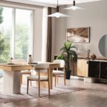 Her detayında estetik ve konfor! Masa, konsol, sandalye uyumuyla modern yemek odası takımı.