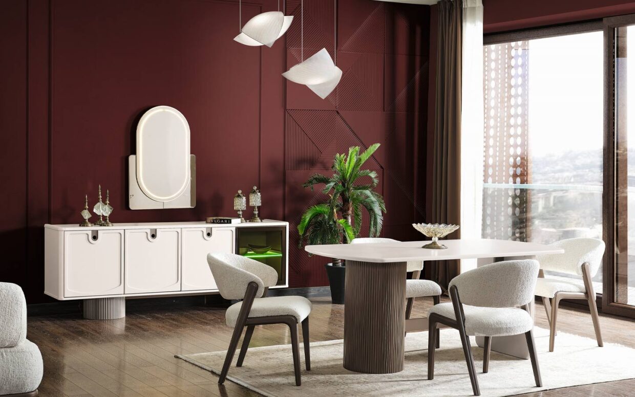 Sofralarınıza zarafet katacak masa, konsol ve sandalye uyumu! Türkiye ve Avrupa’ya sevkiyat