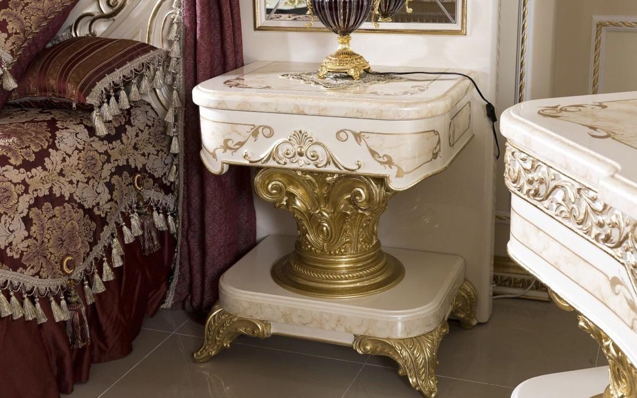 Hk Yakut Beyaz Gold Klasik Komodin