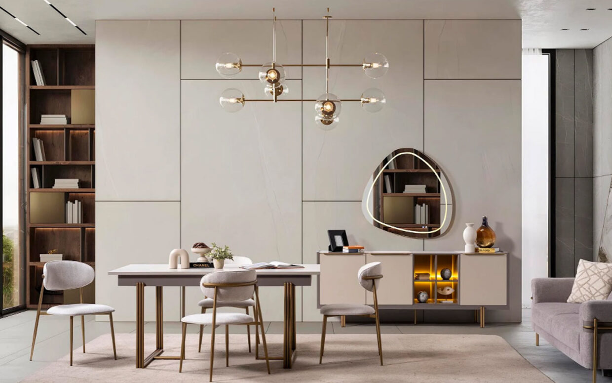 Temizliği kolay, bakımı zahmetsiz bu takım, uzun yıllar ilk günkü şıklığını korur. Kalite ve konfor bir arada.