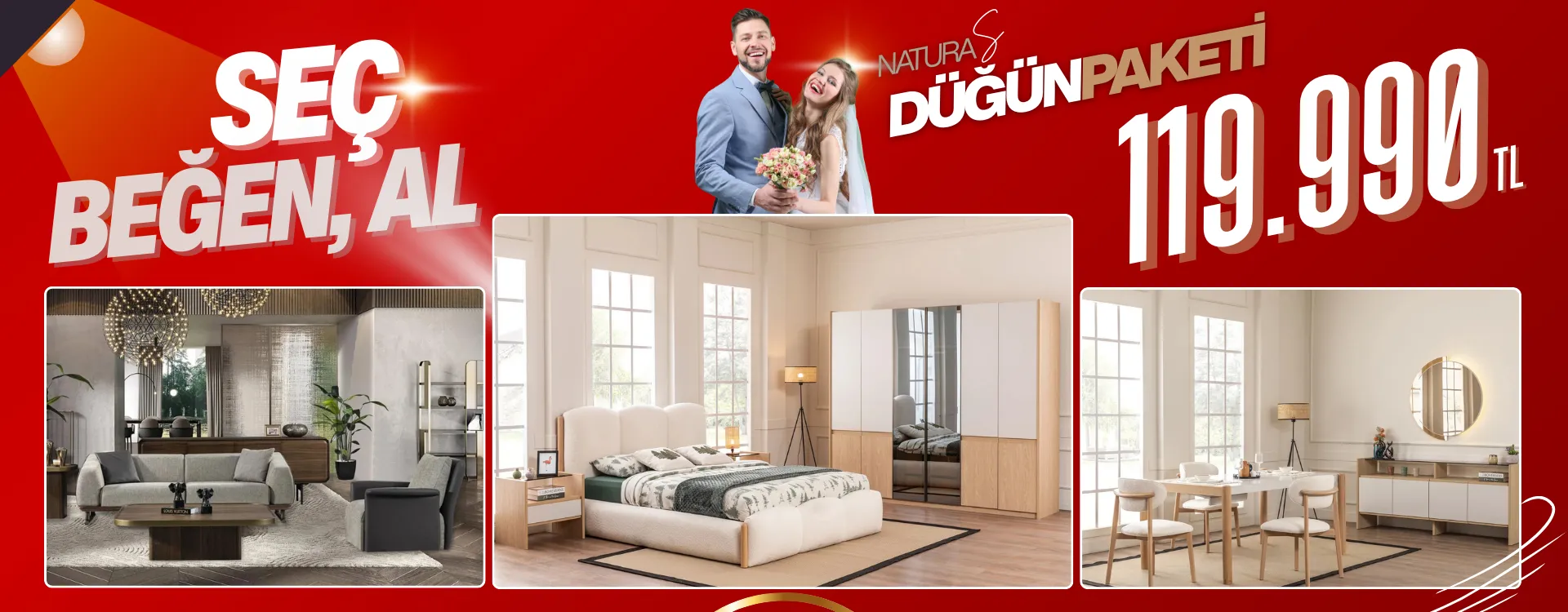 natura small dugun paketi | Özbay Furniture