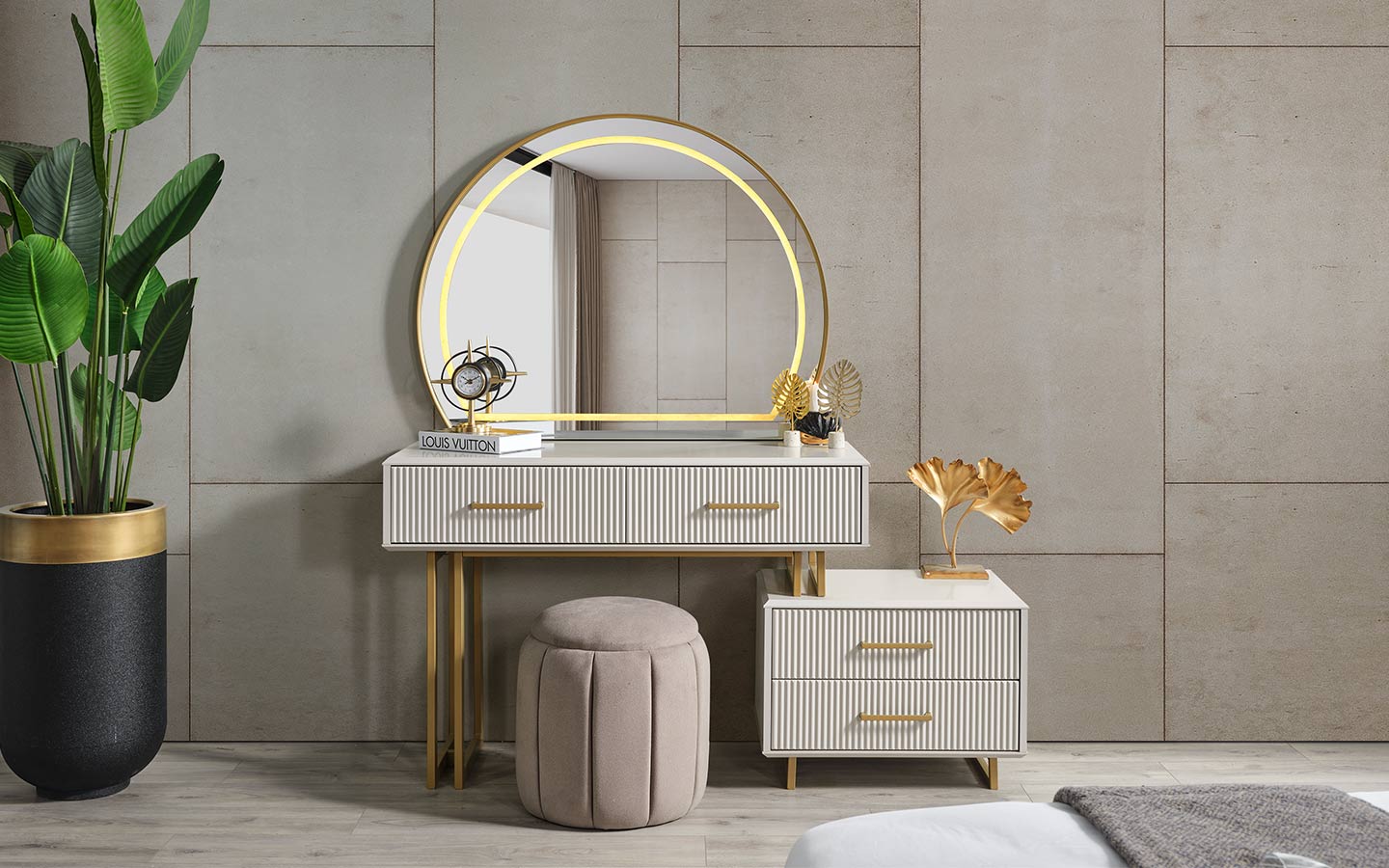 Gold Line Şifonyer  (Aynalı)